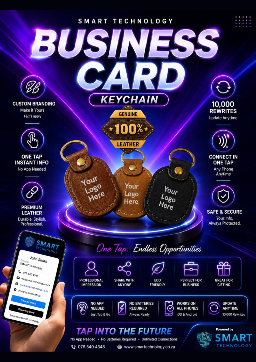 SMART Business Card Keychain